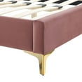 thumbnail image 5 of Modway Current Performance Velvet Queen Platform Bed in Dusty Rose, 5 of 10