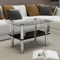 thumbnail image 1 of vidaXL Table Basse en Verre 2 Niveaux, 1 of 3