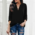 thumbnail image 2 of Summer Tops, Womens Tops, Stylish Women Blouses Chiffon V Neck 3/4 Sleeve Elegant Work Shirt Casual Tunic Tops for and Daily Wear, 2 of 5