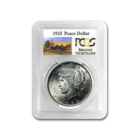 1925 Stage Coach Silver Dollar BU PCGS