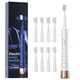 thumbnail image 1 of AJELU Cepillo de dientes eléctrico sónico de alta vibración para adultos con temporizador inteligente de 2 minutos, carga rápida que dura mucho tiempo, 5 modos opcionales, 8 cabezales de cepillo de re, 1 of 5