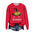 thumbnail image 1 of EHQJNJ Chandails en Molleton pour Femmes Col Rond avec Slogans Imprimé Automne Col Rond Pull Décontracté Manches Longues Blouse Ample, 1 of 4
