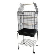 YML 7984_4914BLK Open Top Parrot Cage, 5 by 8-Inch