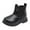 Z10 Black, variant on REDARER Toddler Girls Boots Ankle Boots with Side Zipper, Leather School Shoes for Little Kids, Easy On Comfortable Wear,Size:5-5.5 Years