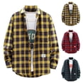 thumbnail image 4 of guisaled Plaid Shirts for Men Big and Tall Long Sleeve Button Down Shirt Casual Stylish Lightweight Classic Fit Checkered Blouses, 4 of 5