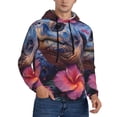 thumbnail image 2 of Salouo Realistic Flower Turtle Pattern Men's Fall Hoodie Sweatshirt,Sport Hoodie with Pockets for Men Pullover Casual Hooded Sweatshirt-4X-Large, 2 of 7