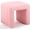 Pink, variant on Casa Pura Furniture Vanity Stool Chair, Modern U Shaped Teddy Velvet Ottoman, Pink