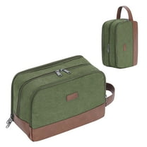 Men Dopp Kit Hanging Toiletry Bag with Wet Pocket & Hook Large Water Resistant Travel Accessories Organizer for Women for Gym Weekend Trip, Green