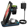 thumbnail image 1 of Wireless Charger for Samsung/Android, HOLYJOY Foldable 3 in 1 Fast Charging Station/Stand/Multi Charger for Samsung S24/S23/S22/Note 20, Travel Pad for Galaxy Watch 7/6/5/4/Active 2, for Buds(Black), 1 of 5