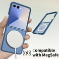 thumbnail image 4 of Compatible WIth Samsung Galaxy Z Flip 7 Phone Case,Frosted Translucent Designing,Compatible with Mag-Safe,Shockproof Rugged Drop-Proof Ultra Slim Silky Touch Phone Case Cover,Blue, 4 of 6