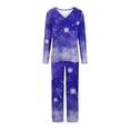 thumbnail image 3 of Jamicy Super Soft Pajamas for Women Christmas Day Gifts for Women Christmas Satin Pajamas Set Long Sleeve Silk Button Down Shirt And Pants 2 Piece Pj Sets for Women Loungewear, 3 of 4
