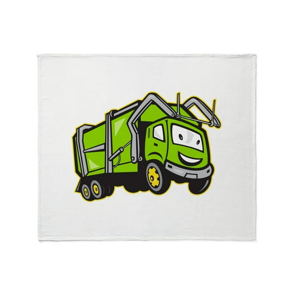 CafePress - Garbage Rubbish Truck Cartoon Throw Blanket - Soft Fleece Throw Blanket, 50"x60" for All Ages