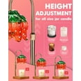 thumbnail image 2 of Funistree Strawberry Candle Warmer Lamp with Timer Dimmable, Height Adjustable Wax Warmer, Gifts for Women Mom Wife, Candle Melting Light for Jar Candles with 2 Bulbs, 2 of 12