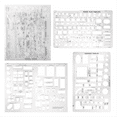 thumbnail image 1 of Herramientas de Dibujo y Formas de Regla para Arquitectura: Juego de 3 para Planos de Casas, Muebles, Cocinas, Edificios y Diseño de Interiores, 1 of 6