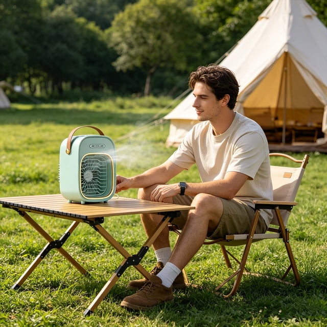 Usb Rechargeable Mini Fan, Portable Desk Cooler With Adjustable Speed Settings, for Home Office Use, A