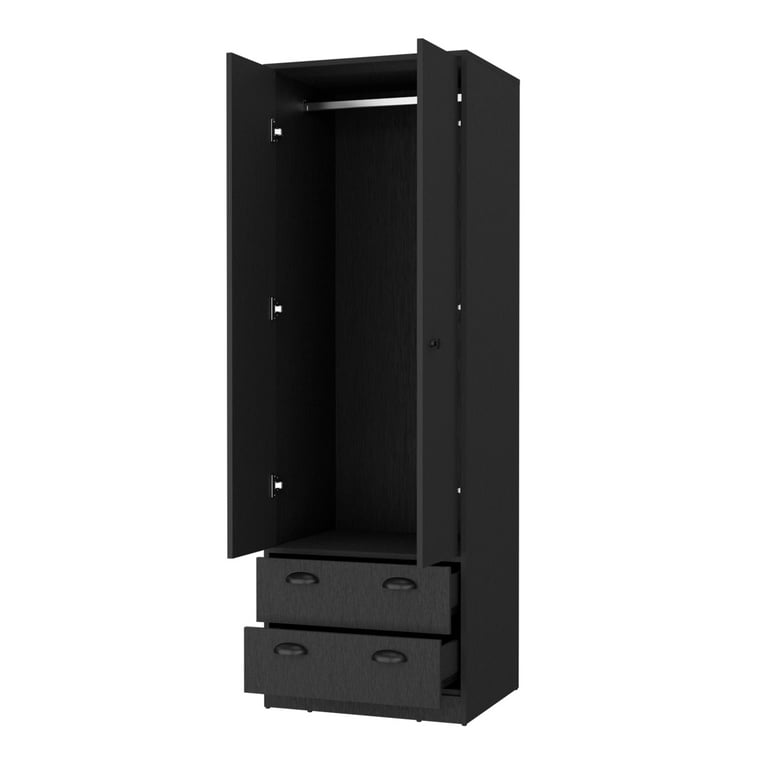 【メーカー直売】の商品をすべて Homiyad Black Rod Hanging with Armoire 2-Drawer 2-Door その他
