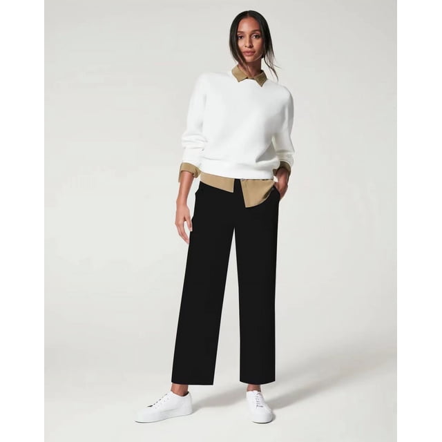 Pantalones acampanados con microcintura que combinan con todo, pantalones de traje casuales con colgante adelgazante para mujer
