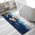 thumbnail image 2 of Runner Rug 2.62'x5.25', Coastal Starfish Non Slip Backing Floor Mats Soft Area Rugs, Absorbent Muddy Dirt Trapping Carpet for Entryway Hallway Kitchen Bedroom Nautical Beach Ocean Creature Wood Plank, 2 of 9
