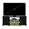 thumbnail image 3 of Furinno Brahms TV Stand with Shelves and Storage, Espresso/Black, 3 of 7