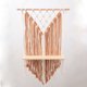 thumbnail image 5 of Estante para colgar en la pared de macramé, estante para colgar en la pared de madera bohemia, estante hecho a mano natural con cuerda de algodón para sala de estar, oficina, decoración de dormitorio Afortunado Sencillez, 5 of 5