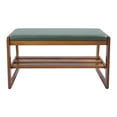 thumbnail image 4 of Shoe Bench, Shoe Storage Bench, Entryway Shoe Rack 27.55* 13.58* 16.14in(Nut-brown + Green ), 4 of 15