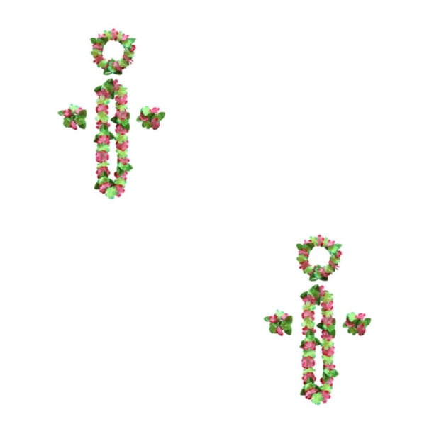Bearachild Leis hawaianos de bajo mantenimiento de 4 piezas: apariencia realista y durabilidad duradera Color asequible 5 color 5 2piezas