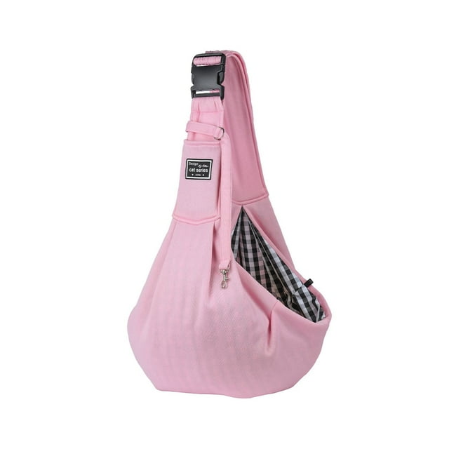 Hands-Free Pet Sling Carrier Bag Adjustable Buckle Single Shoulder Bag for Small Dog Cat