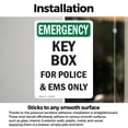 thumbnail image 3 of (2 Pack) Key Box For Police And EMS Only OSHA Emergency Sign 5 Inch X 3.5 Inch Vinyl Label Decal Sticker Weather Resistant, UV Protected for Workplace, Business, and Construction Site,, 3 of 7