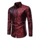 thumbnail image 1 of Camisa Hombre Manga Larga Rosa Slim Botón Estampado Moda, 1 of 2