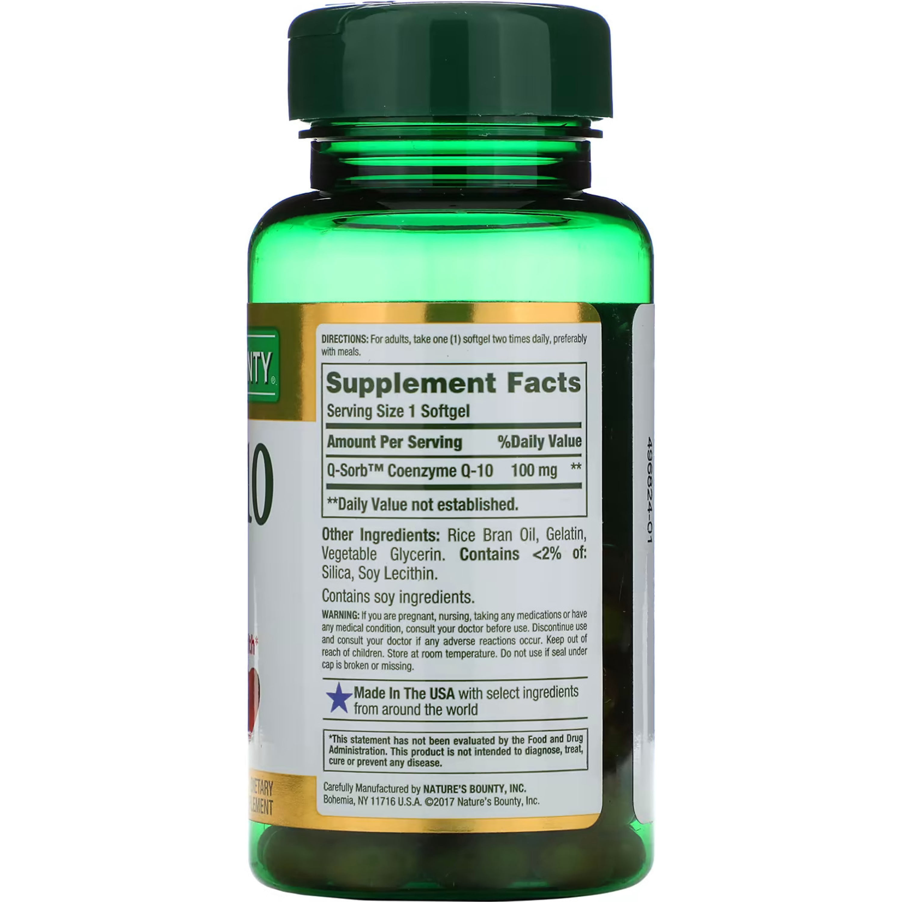 Nature's Bounty Co Q-10 100 mg Softgels 75 ea (Pack of 4)