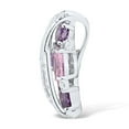 thumbnail image 4 of Santuzza 925 Sterling Silver Twisted Pendant Amethyst/Pink Cubic Zirconia Pendants for Women, 4 of 6