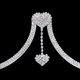 thumbnail image 2 of pieza de cadena de soporte para el pecho con diamantes de imitación, colgante de corazón de cristal moderno, cadena para sujetador, cadena para el cuerpo de bikini sexy, joyería para mujer, 2 of 5