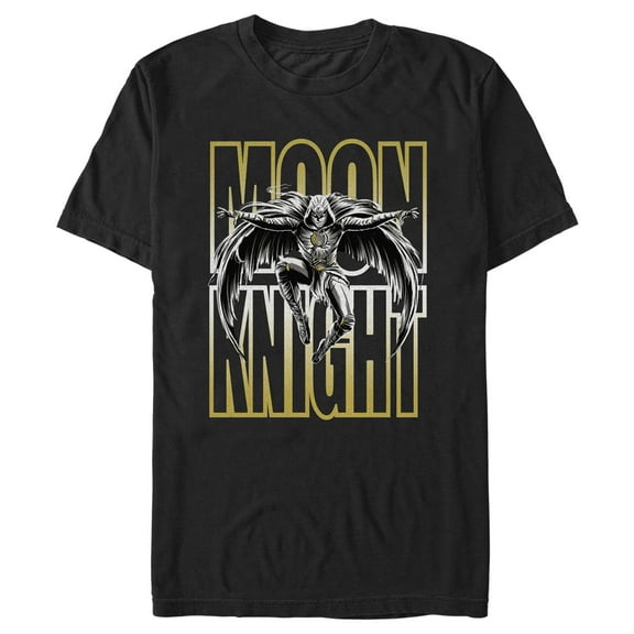 Men's Marvel: Moon Knight Jump Sketch Graphic Tee Black Medium