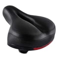thumbnail image 3 of Generic Shock-Absorbing Mountain Bike Saddle with Reflective Strip, Spring Suspension, Waterproof Cover, and Installation Tools - Black & Blue, 3 of 6