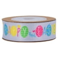 thumbnail image 2 of SeekLGT Easter Wired Ribbon 2.5 Inch Happy Easter Spring Decorative Wired Edge for Wreath Bows DIY Crafts Wrapping 1 Roll 5.5 Yards, 2 of 9