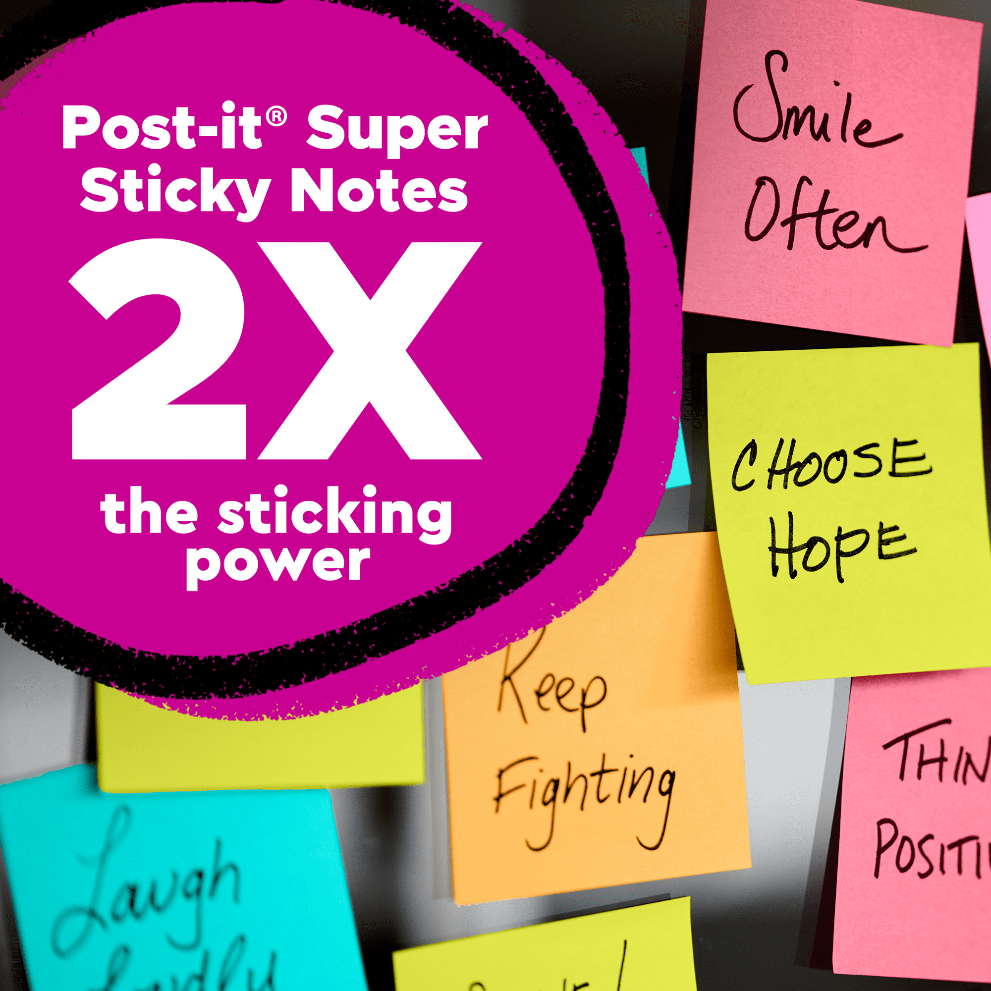 Post-it Super Sticky Notes 654-12SSAN, 3 in x 3 in (76 mm x 76 mm) Marrakesh Collection