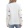 thumbnail image 3 of HongQid Womens Pullover Sweaters Long Sleeve Crewneck Casual Loose Knit Jumper Tops, 3 of 3