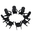 thumbnail image 2 of WestinTrends Tuscany HIPS Outdoor Folding Adirondack Seashell Chair (Set of 8), Black, 2 of 5