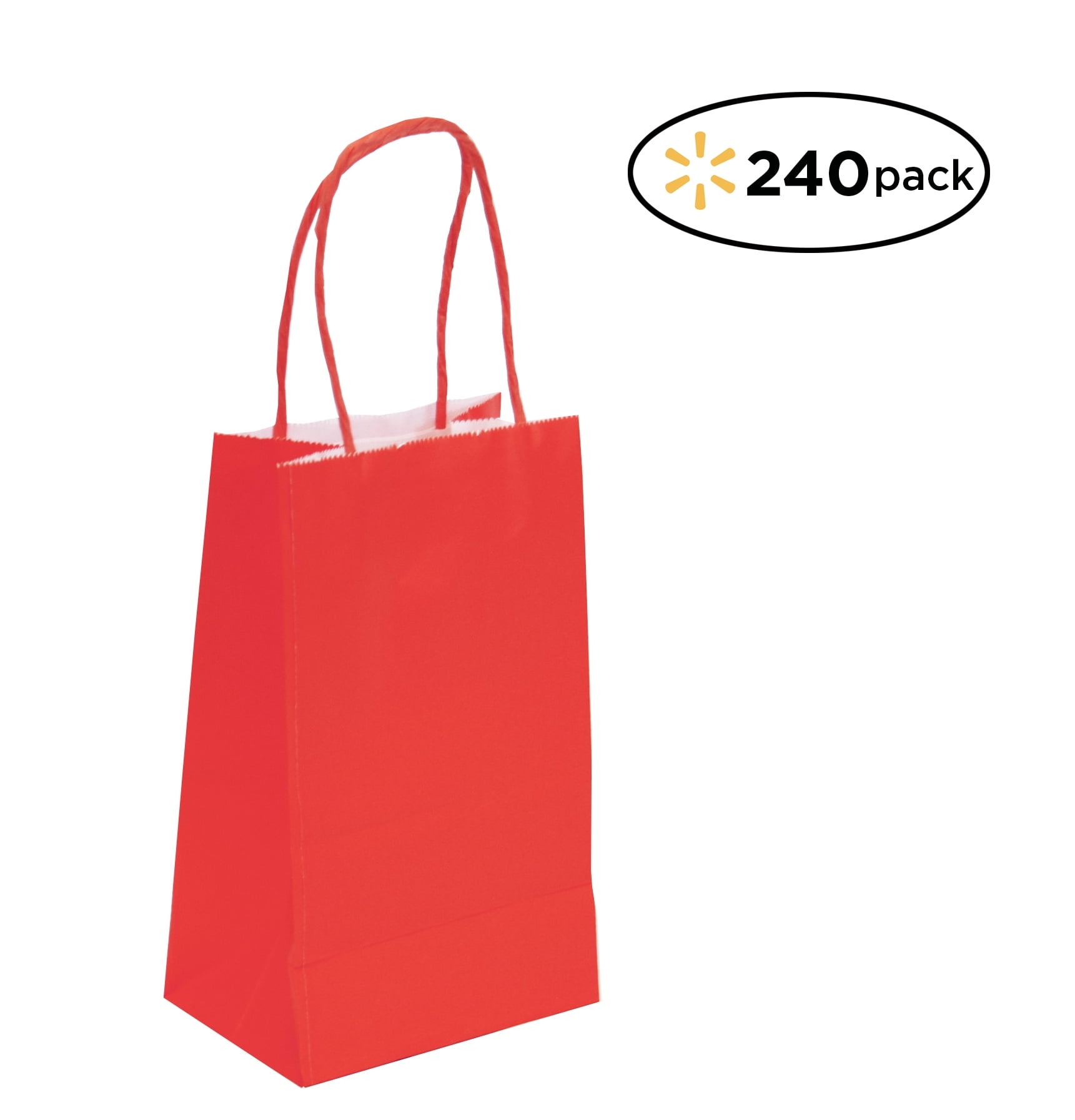 240 Pack Small Red Kraft Bag, Gift bag, Biodegradable, FOOD SAFE INK