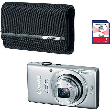 Canon Silver PowerShot ELPH 115 IS Digital Camera with 16 Megapixels Value Bundle