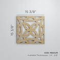 thumbnail image 2 of Ekena Millwork 15 3/8"W x 15 3/8"H x 3/8"T Medium Baytown Decorative Fretwork Wood Wall Panels, Walnut, 2 of 6