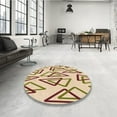 thumbnail image 4 of Ahgly Company Machine Washable Indoor Rectangle Transitional Golden Blonde Gold Area Rugs, 5' x 8', 4 of 7