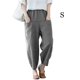 thumbnail image 4 of Pantalones hasta la pantorrilla para mujer, pantalones de estilo artístico para mujer, bombachos de niña con cordón de nueve puntos a la moda Prendas para la parte inferior del cuerpo Negro S Guardurnaity AP011487-09, 4 of 6