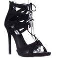 thumbnail image 1 of Womens Steve Madden Maiden Lace-Up Dress Sandals - Black, 1 of 6