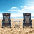 thumbnail image 2 of REDCAMP 2 Pack Folding Beach Chairs Mesh Reclining High Back Low Beach Chair for Adults, Blue, 2 of 7