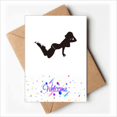 thumbnail image 1 of Hot Woman Girl Outline Welcome Back Greeting Cards Envelopes Blank, 1 of 3