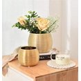 thumbnail image 4 of 2024 Modern Minimalist Ceramic Round Vase Gold For Decorative Succulents In Indoor And, 4 of 5