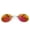 Red film, variant on Retro Round Frameless Clip-On Sunglasses for Men and Women, Metal Casual Fashion Eyewear for Parties, Stage, and Everyday Use