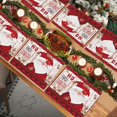 thumbnail image 2 of Juego de 2 manteles individuales navideños con diseño de muñeco de nieve y pino, lavables, decorativos, para cocina, fiestas, patio, cuadros rojos y negros, 13 x 17 pulgadas, 2 of 5