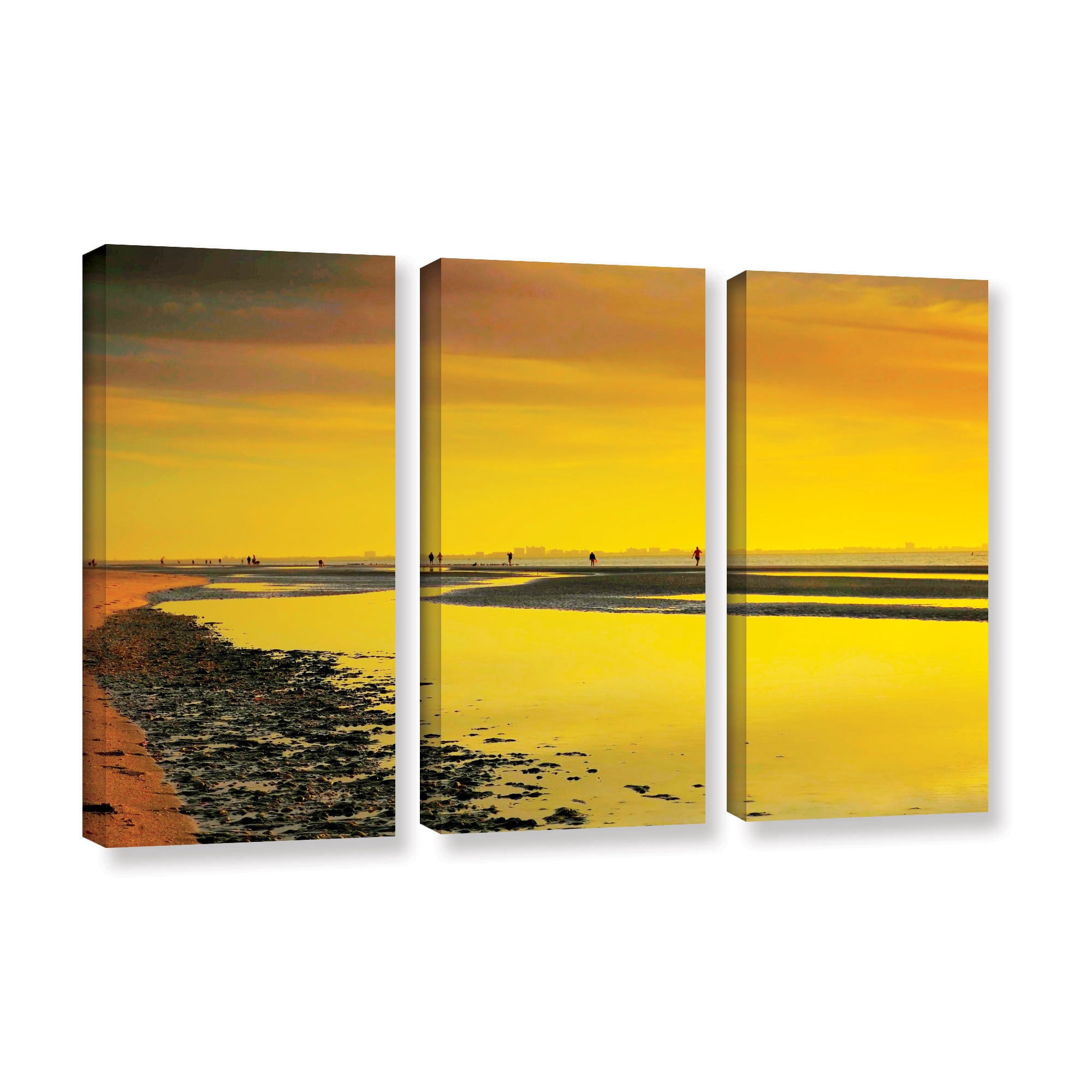 ArtWall Steve Ainsworth "Mellow Yellow Morning" 3-Piece Gallery-wrapped Canvas Set